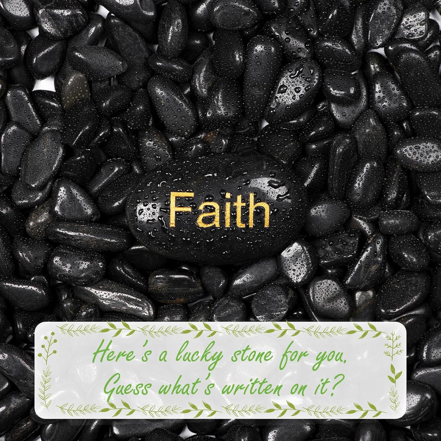 20lbs Black Natural River Rocks, High-Polished Pebbles for Plants Garden, 0.3-0.8 inch Decorative Stones, Ideal for Fish Tank, Vases, Home Decor and Garden Landscaping,Black