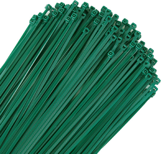 12 inch 3mm Dark Green Nylon Garden Cable Zip Ties Self Locking Cable Ties Twist Ties, Multi-Purpose Cable Tie(100 Pcs)