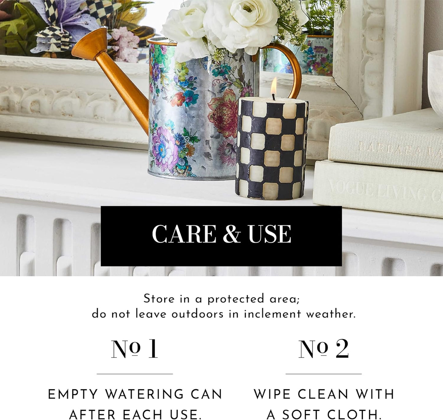 MACKENZIE-CHILDS Watering Can, Outdoor Galvanized Watering Can, Spectator