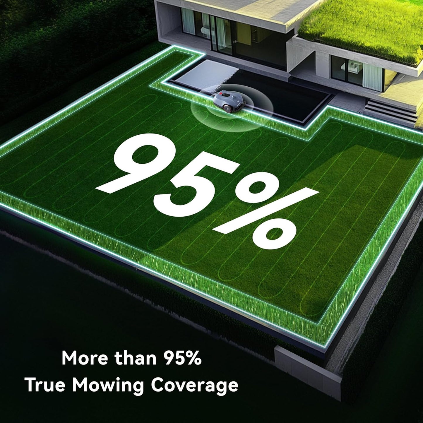 Neomow X Robot Lawn Mower Perimeter Wire Free for 1 Acre 3D LiDAR SLAM+Vision Mapping Robotic Lawnmower with 4G, No RTK Station Required, AI Accurate Obstacle Avoidance, App Control, Anti-Theft