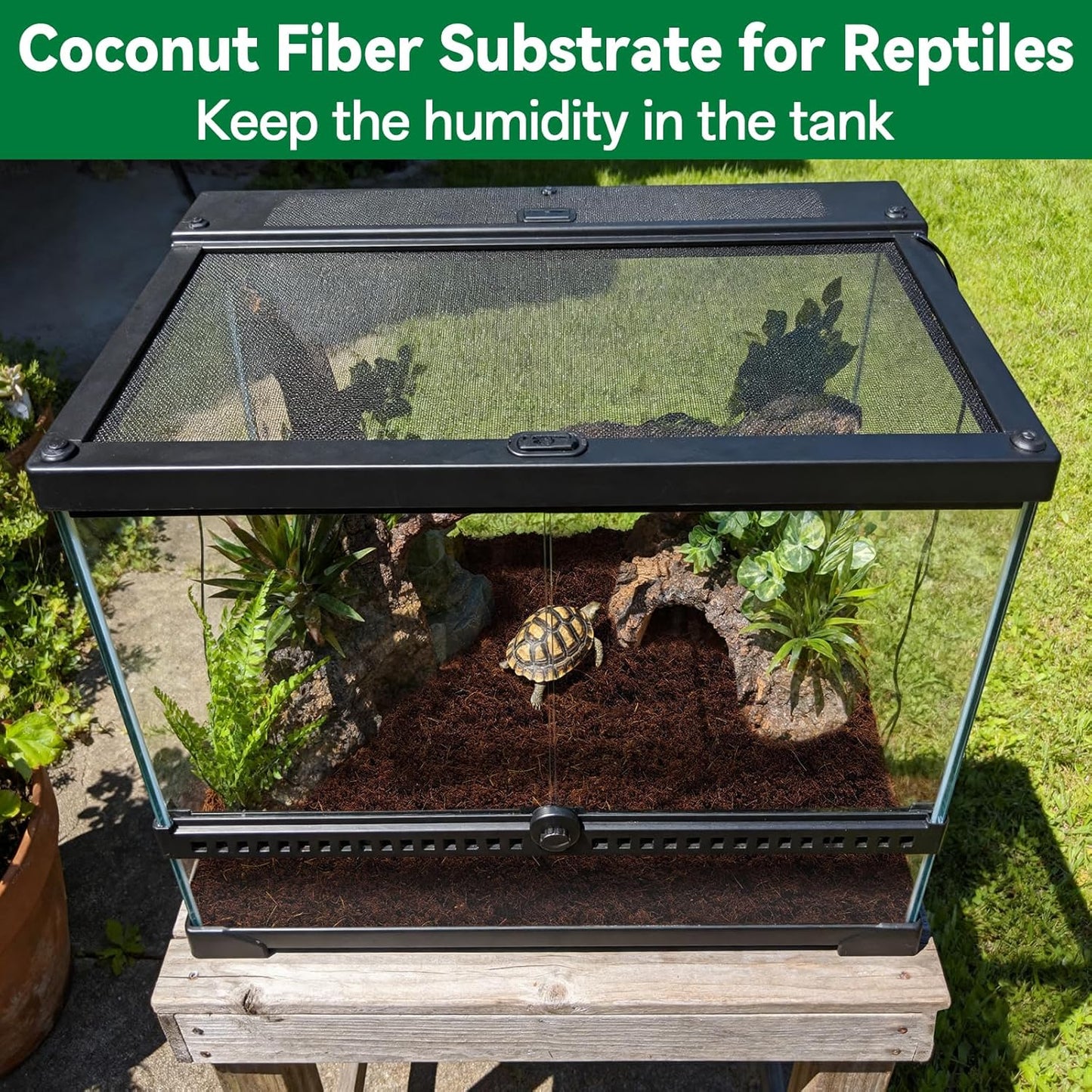 ZeeDix 10 Pcs Compressed Coco Coir Brick for Plants, Premium Organic Coconut Coir Bricks Coco Fiber Substrate Coco Coir Fiber Potting Soil with Low EC and pH Balance for Planting Gardening Reptiles