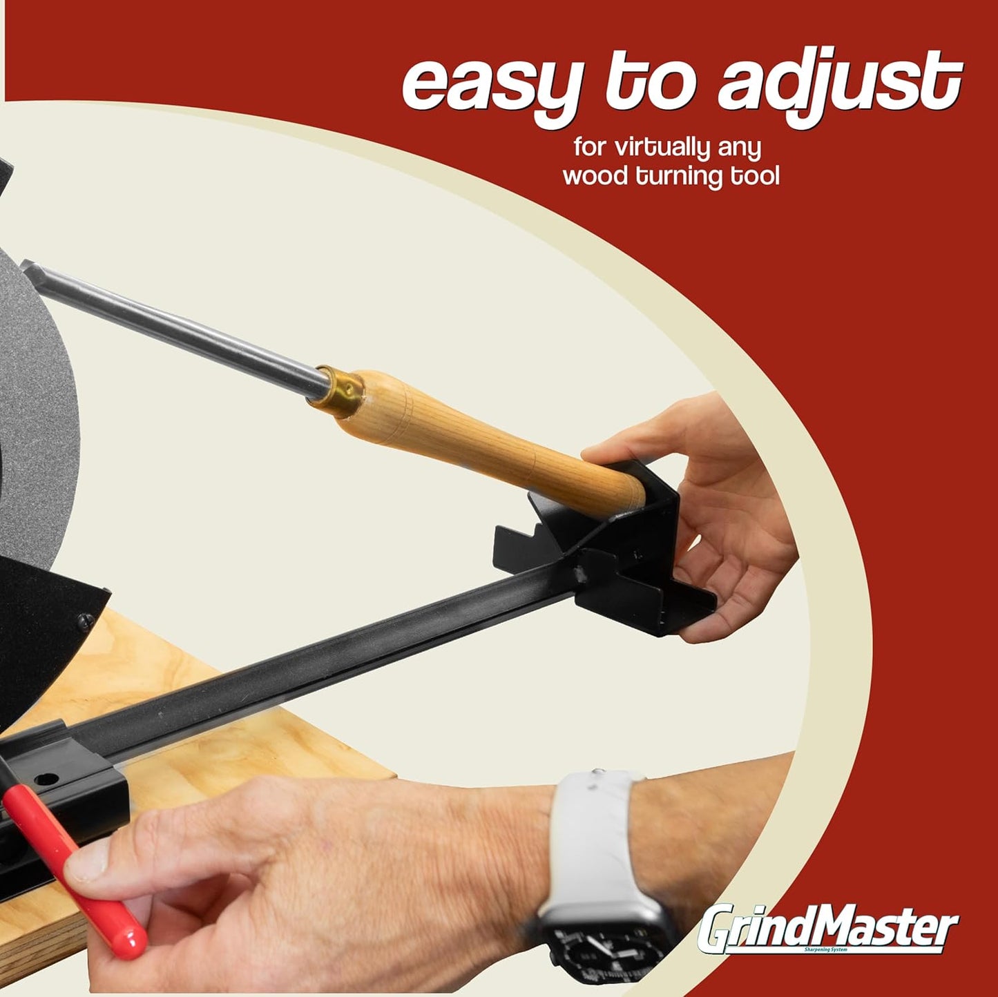 GrindMaster Lathe Tool Sharpening Jig with Quad Setup, Multi-Grind Jig and Two Setup Blocks (for 8" Grinders)