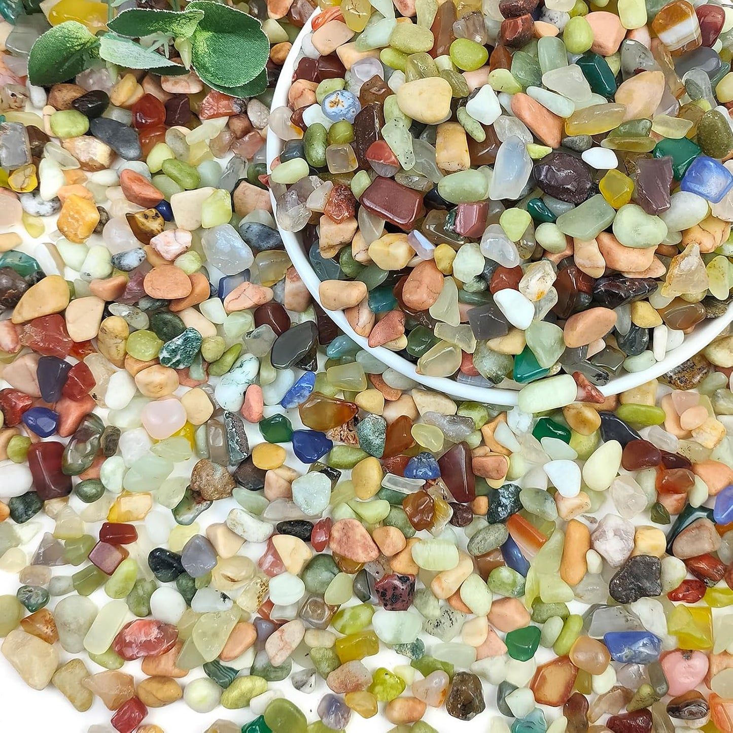 5LB Colorful Pebbles for Succulent, 3/8 Inch Natural River Rocks for Plants, Natural Decorative Polished Pebbles for Cactus,Vases, Planters,Outdoor Gardening and Indoor Plants
