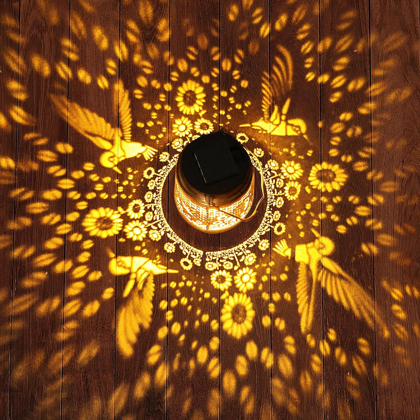 2 Pack Hummingbird Solar Lanterns Outdoor Garden Decor, Birthday Gifts for Women Mom Grandma Hanging Metal Solar Lights Waterproof LED Decoration with Shepherd Hook Outside for Yard Porch Lawn Patio