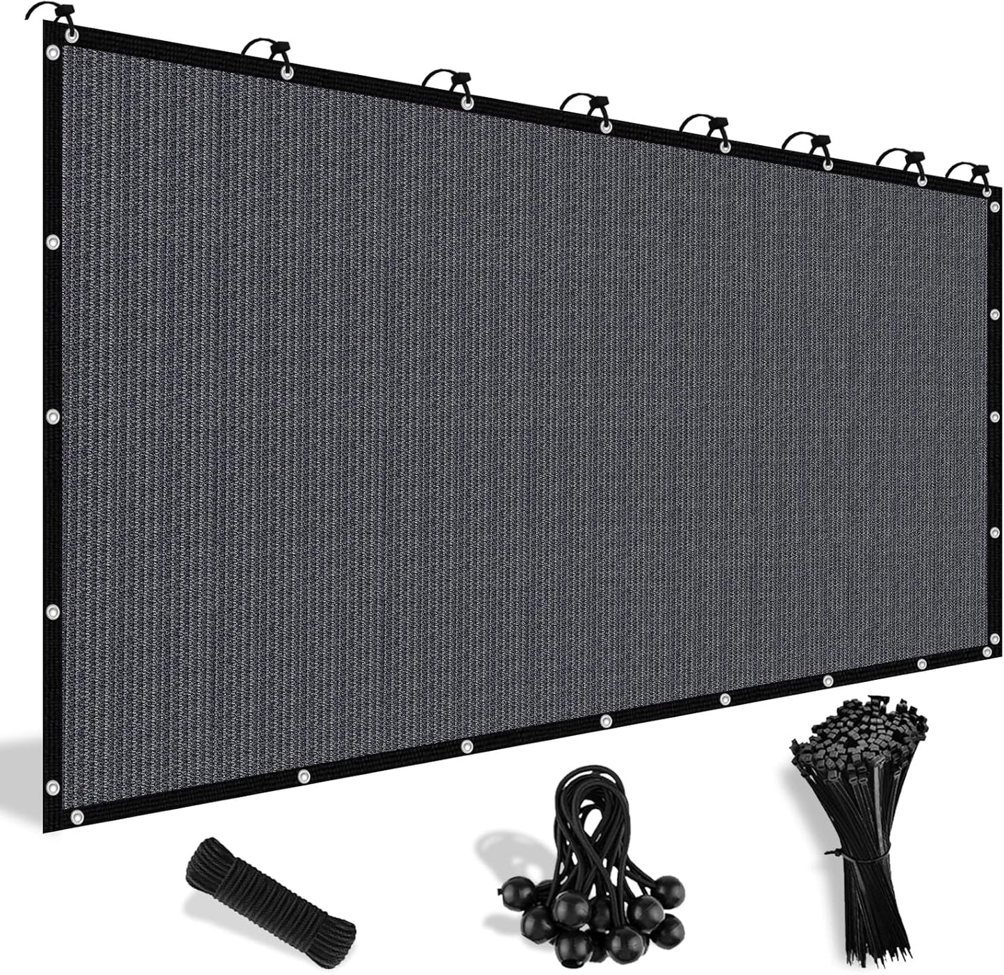 Shade&Beyond 90% Sun Shade Cloth with Grommets, 12' X 12' Pergola Shade Cover Canopy, Mesh Tarp Sun Screens for Patio, Outdoor, Garden, Backyard, Blue Gray