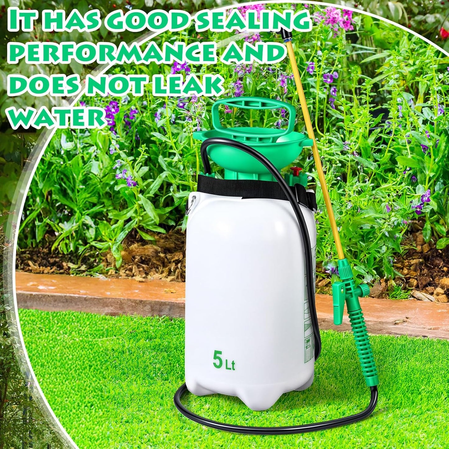 Honeydak 1. 3 Gallon 5l Watering Can Device for Watering Hanging Plant Basket Hard to Reach High Plant Waterer Sprayer Pump Pressured Sprayer for Indoor or Garden