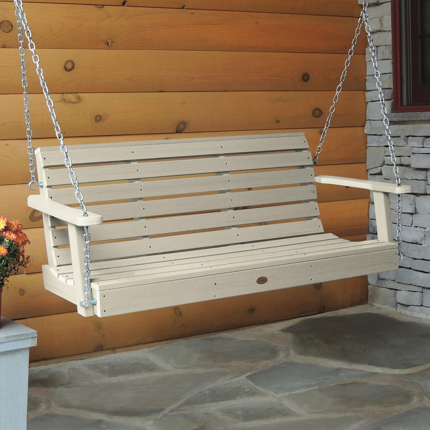 highwood Weatherly Porch Swing 5 Feet, Whitewash