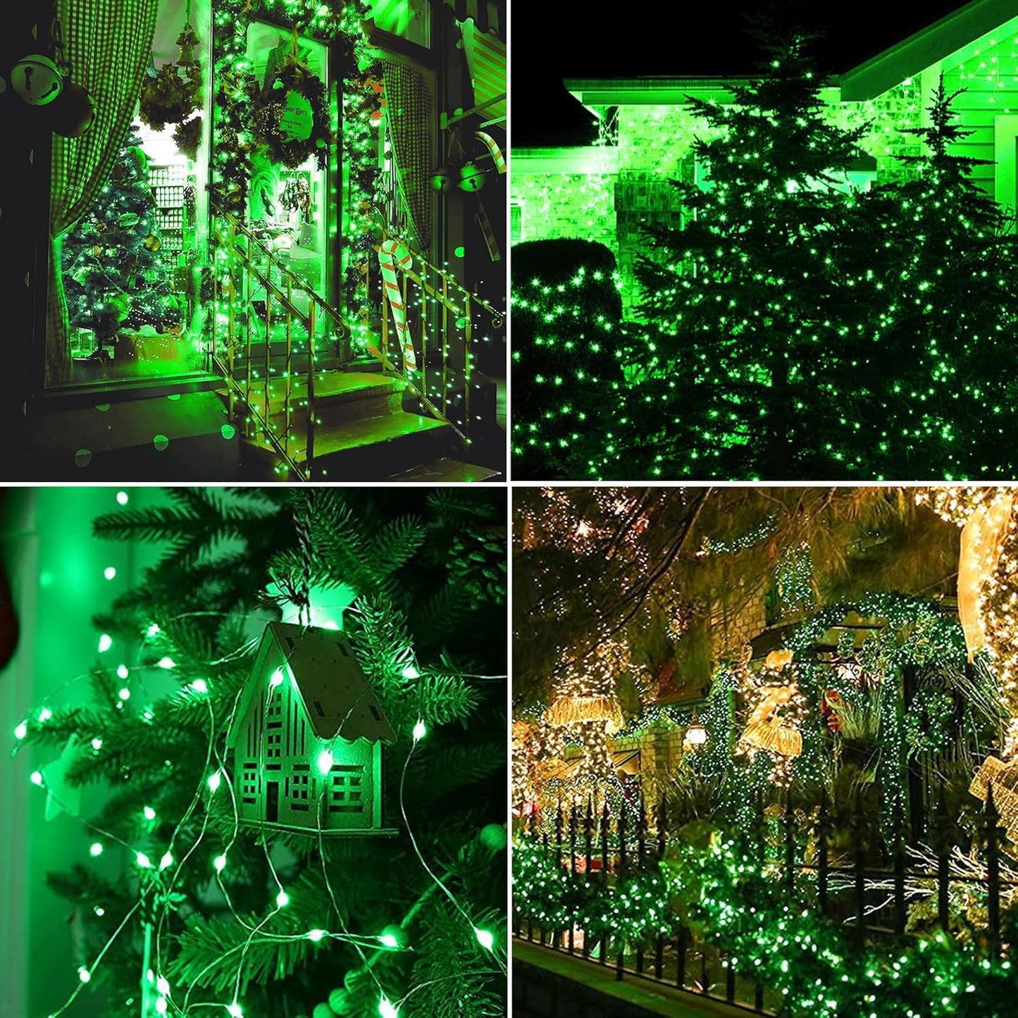 Joomer Solar Fairy Lights, 2-Pack Total 80FT 240LED Solar String Lights Outdoor Waterproof 8 Lighting Modes for Fence Party Garden Patio Yard Home Holiday Tree Outdoor Decoration