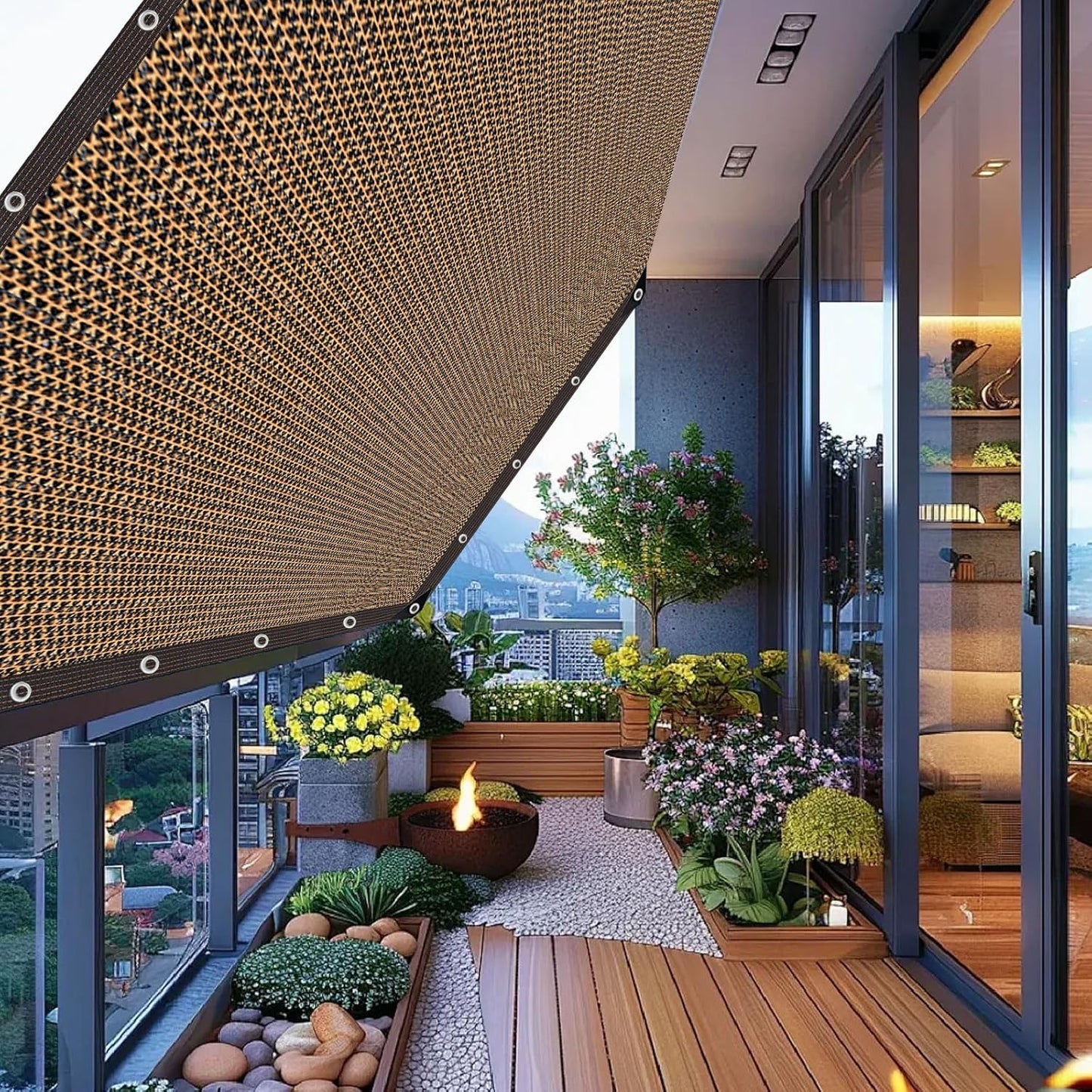 Shade Cloth,80% Sunblock Net with Metal Grommets and Reinforced Edges,Garden Sun Shade Netting,Used in Courtyards,Balconies,Carports,Greenhouse, Plants Growing,Chicken Coop Patios etc.10x20FT