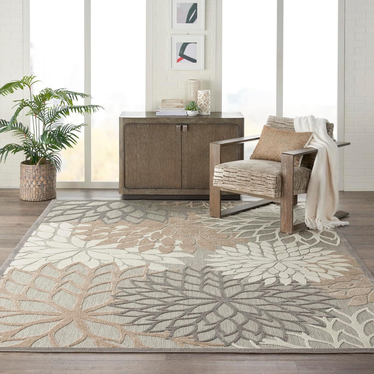 Nourison Home Aloha 7' x 10' Natural Outdoor Indoor/Outdoor Rug