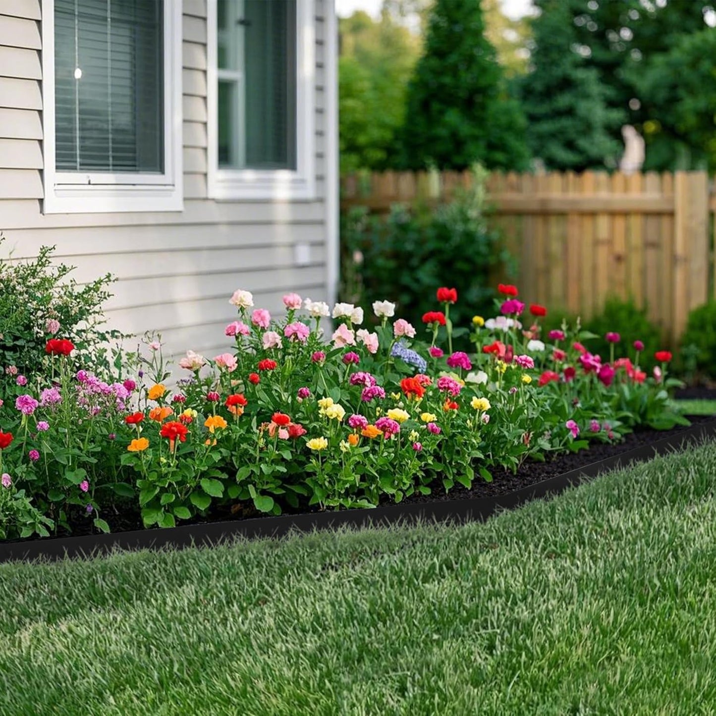 Hugeleaf 4.5 Inch Metal Landscape Edging, Metal Garden Edging with 11Pcs Stakes, 40 Inch Steel Landscape Edging Pack of 10 (33 Feet Total Length)