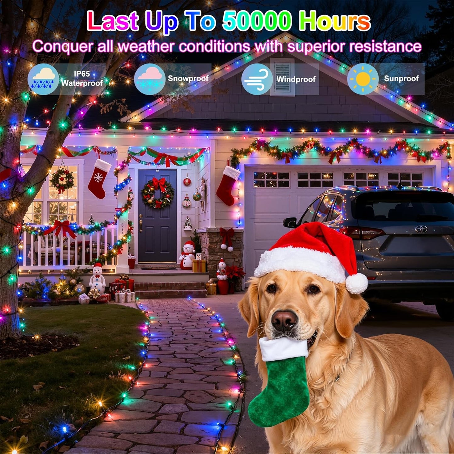 350LED Christmas Lights Indoor Outdoor, 90ft 12 Modes Multicolor LED String Lights with Timer Dimmable, Waterproof Tree Lights for Xmas Patio Yard Fence Bedroom Wedding Garden Decor Multicolor