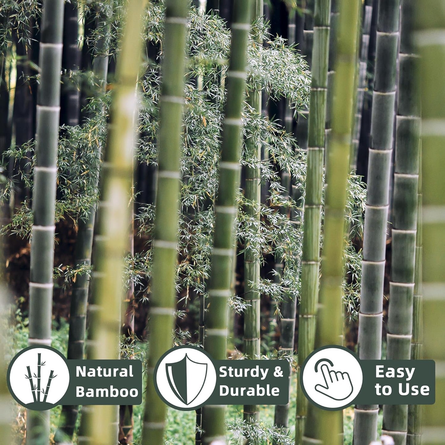 50Pcs / 18 inch Bamboo Plant Stakes for Indoor Outdoor Plants, Garden Plant Support Sticks, Poles for Tomato Vegetables Beans Trees Potted Climbing Plants(0.32''-0.4'')