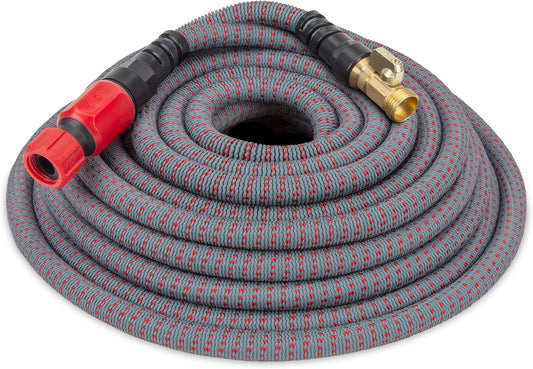 HydroTech 5/8" 200 ft Expandable Garden Hose - Flexible, Lightweight, Durable and Burst-Proof Hose with Reinforced Latex Core and Solid Brass Fittings - Great for Lawn Care, Garden, and Car Washing