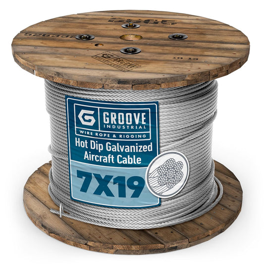 1/4’’ 7x19 Hot Dip Galvanized Aircraft Cable – Steel Wire Rope - 3000 Feet