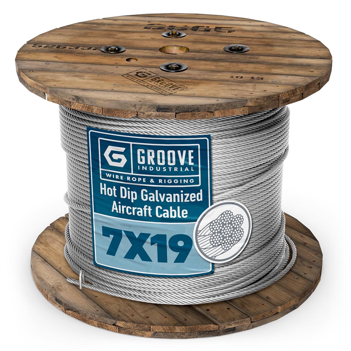5/16’’ 7x19 Hot Dip Galvanized Aircraft Cable – Steel Wire Rope - 400 Feet