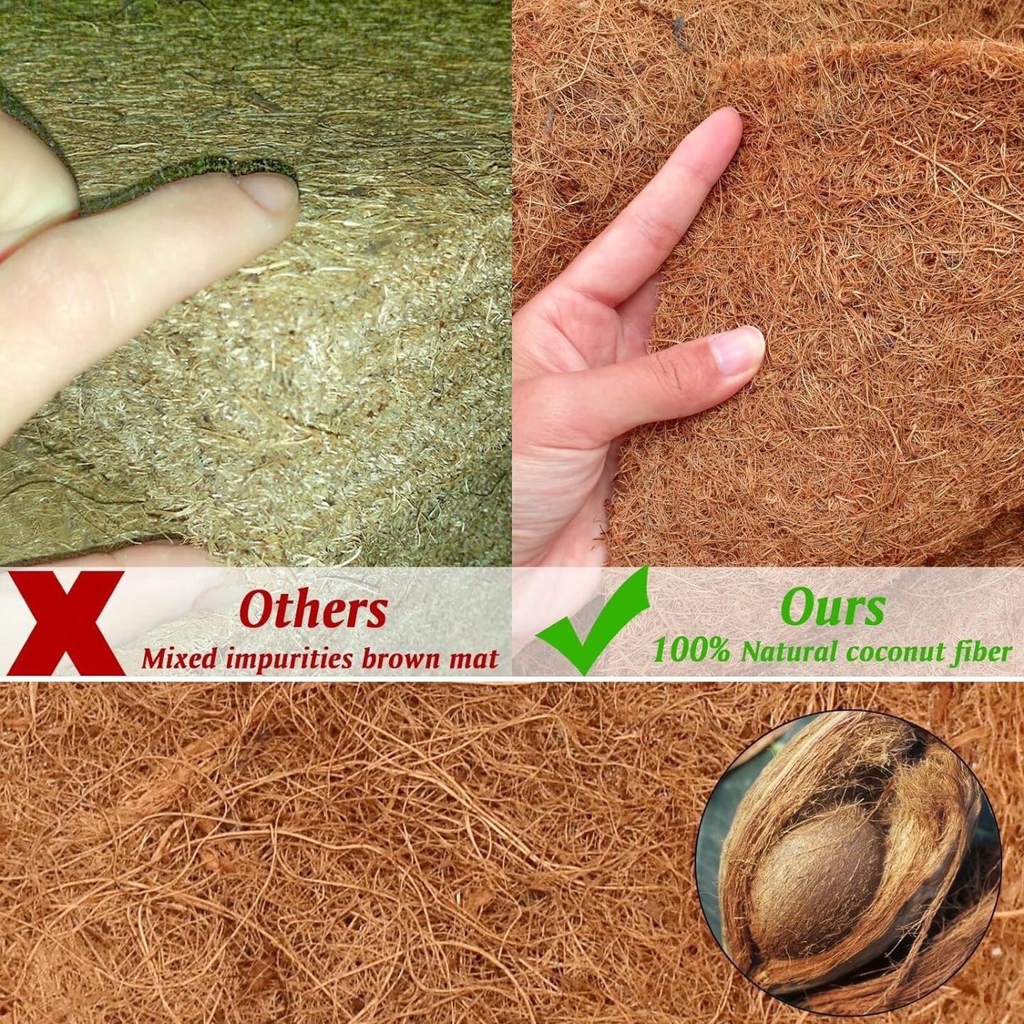 4 Pack Thickened No Slip Ice and Snow Carpet-16×118x0.28 Inch Natural Coconut Fiber Carpet Mat Walking Safety, Winter Walkway Carpet Runner for Front Door Hallway Stairs Outdoor Patio Porch Garden