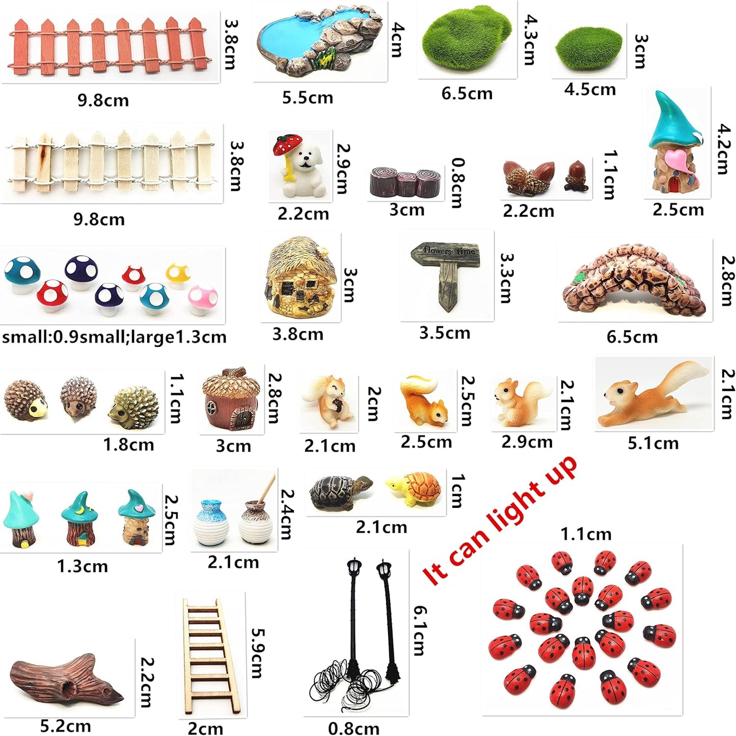 HYG Miniature Fairy Garden Accessories, Figurines, Landscape Set, Potted Horticulture Ornaments for Decoration