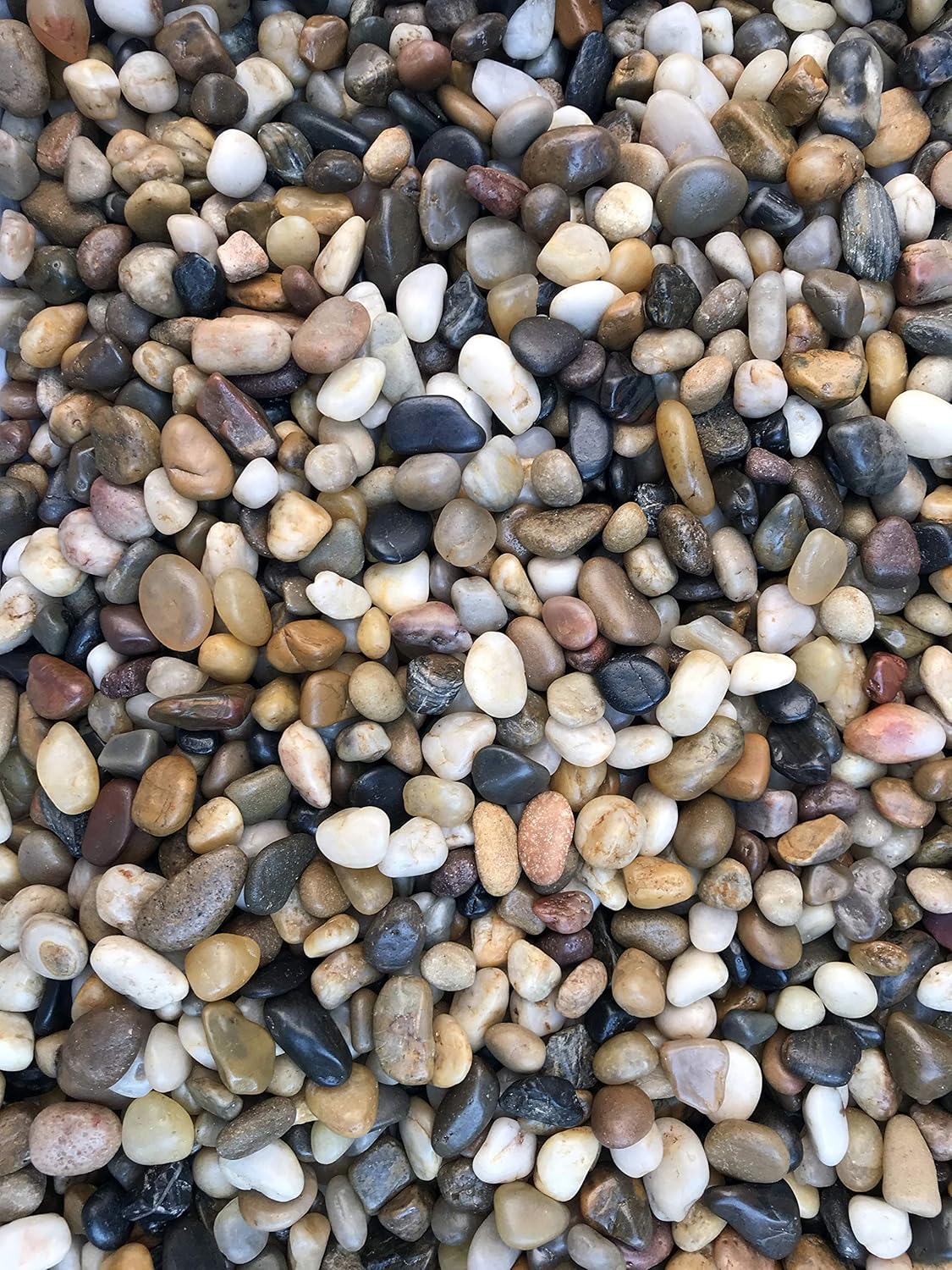 Voulosimi 40 LBS River Rock Stones, Natural Decorative Polished Mixed Pebbles Gravel,Outdoor Decorative Stones for Plant Aquariums, Landscaping, Vase Fillers