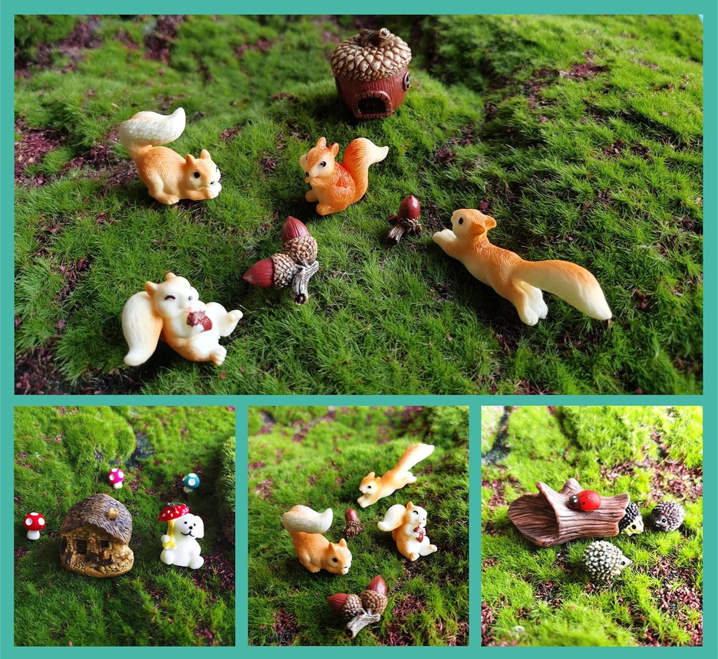 HYG Miniature Fairy Garden Accessories, Figurines, Landscape Set, Potted Horticulture Ornaments for Decoration