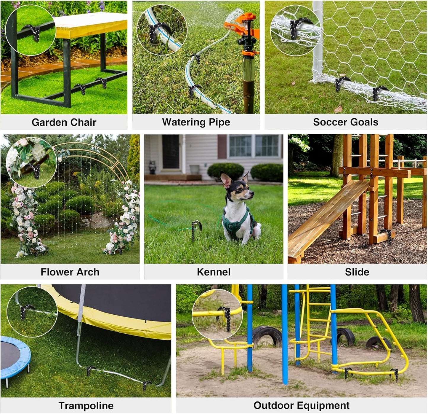 20pcs Threaded Steel bar Stakes/Ground Stakes/Outdoor Fence Ground Stakes.New J Hook Heavy-Duty rebar Metal Stakes ，Proof Coated Steel Ground Stakes with Chisel Point End. (20)