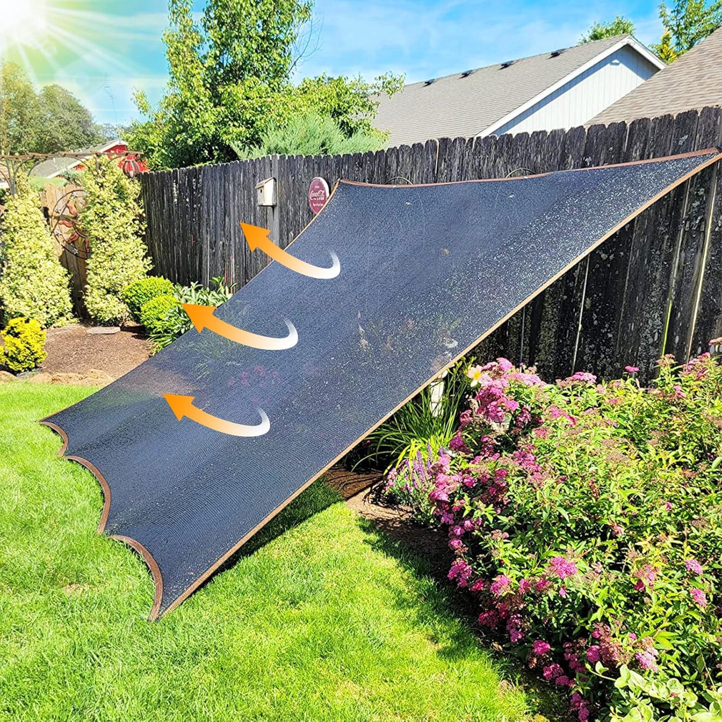 QLOFEI 20'x30' Shade Cloth - for Plants Greenhouse, 70% Sunblock Shade Sails -for Outdoor Garden Pergola Patio Lawn Sun Shade Cloths for Kennel Chicken Coop Easier to Hang Plant Shade Net Cover