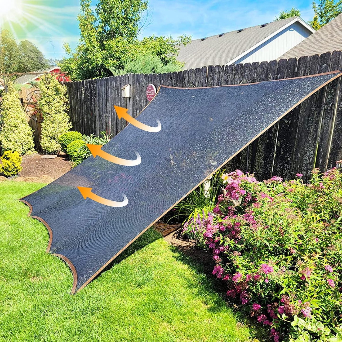 Shade Cloth - for Plants Greenhouse, 70% Sunblock Shade Sails -for Outdoor Garden Pergola Patio Lawn Kennel Chicken Coop Easier to Hang Plant Shade Net Cover