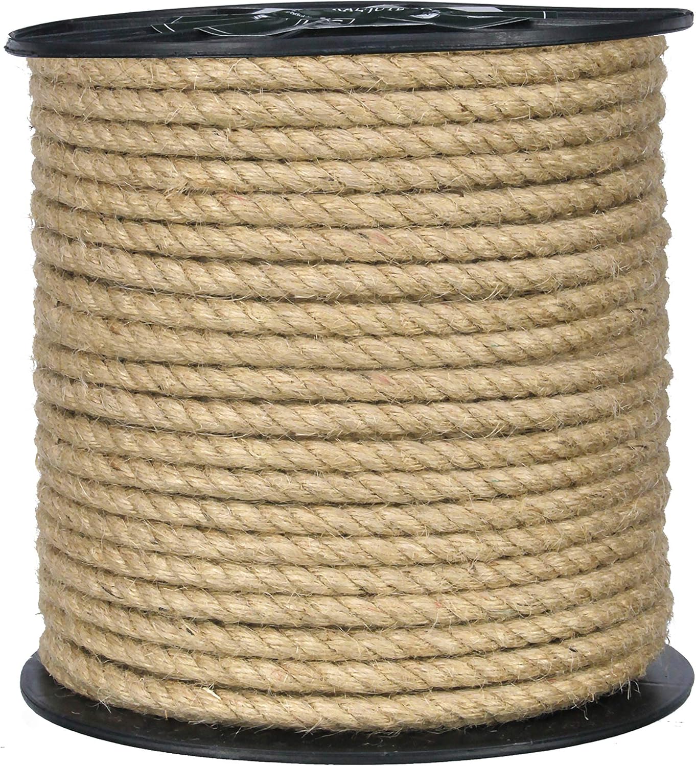 Premium Quality Natural Jute Rope 6 MM (1/4" 100 ft) Petroleum Smell Free, Multi Size, Natural, Biodegradable, Hemp Rope, Great for Crafting, Decoration, Camping, PET Friendly
