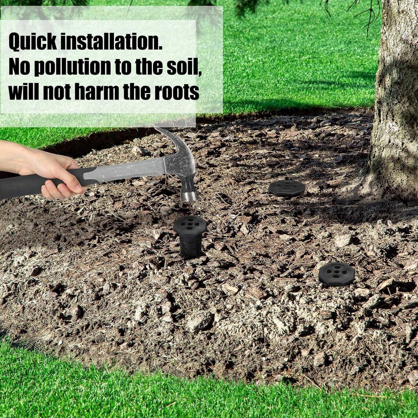 25 Pack Garden Watering Stake Large UV-Protected ABS Plastic Deep Root Irrigation Spike for Trees, Shrubs, Bushes, Shrubs, Flowers, Fruits, Vegetables, Potted Plants (8 Inch)