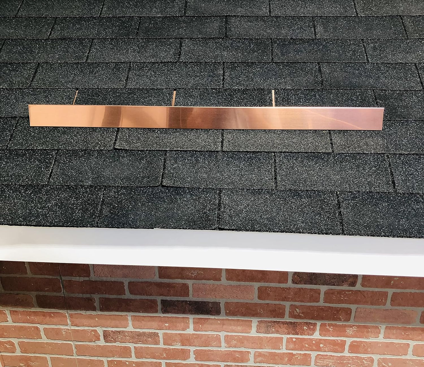 EAGLE 1- Shingle Roof Rain Diverter 40 Inches Long- 26 Gauge Material- Easy to Install- Includes Stainless Steel Nails (4, Real Copper)