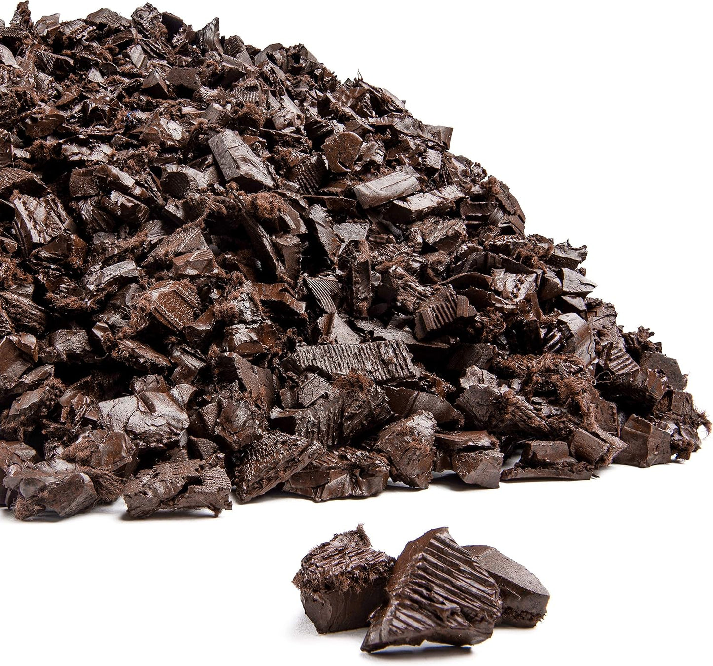 Playsafer Rubber Mulch Nuggets Protective Flooring for Playgrounds, Swing-Sets, Play Areas, and Landscaping (400 LBS - 16 CU. FT., Brown)